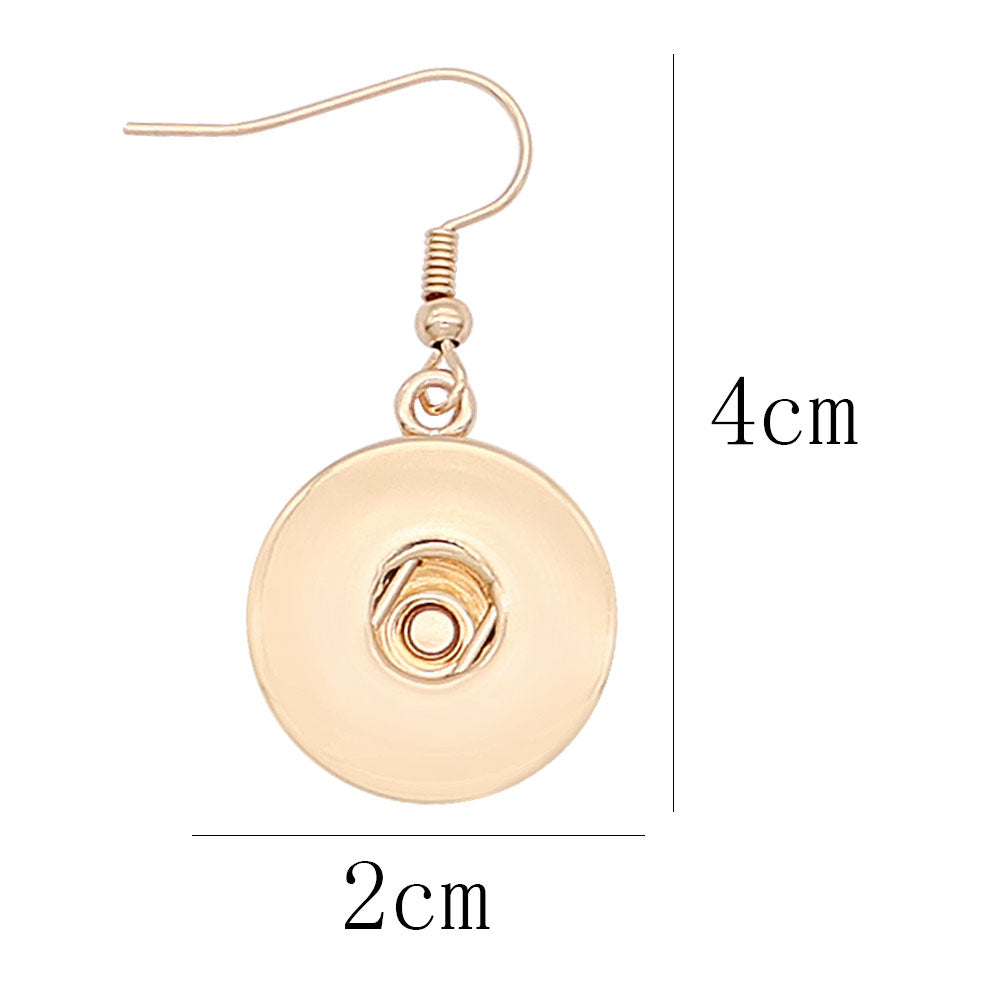 1.5 Yellow gold snap earrings