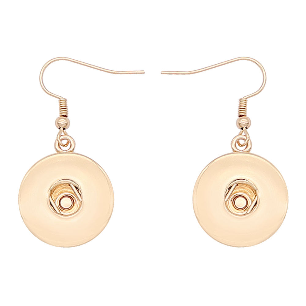 1.5" Yellow gold Snap Earrings