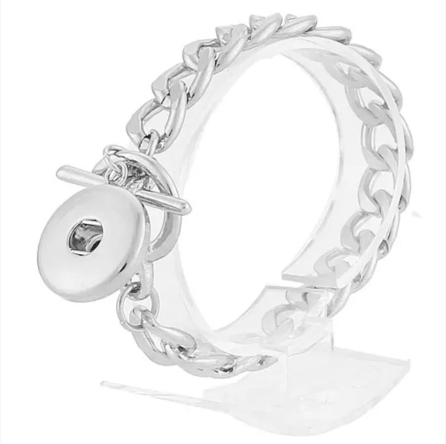 Chain Snap Bracelet w/ Toggle Clasp - Snap Bracelet