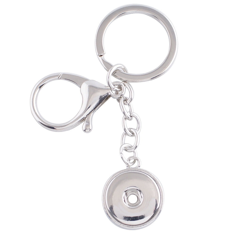 Silver plated Snap Key Ring with Lobster Clasp - Accessory