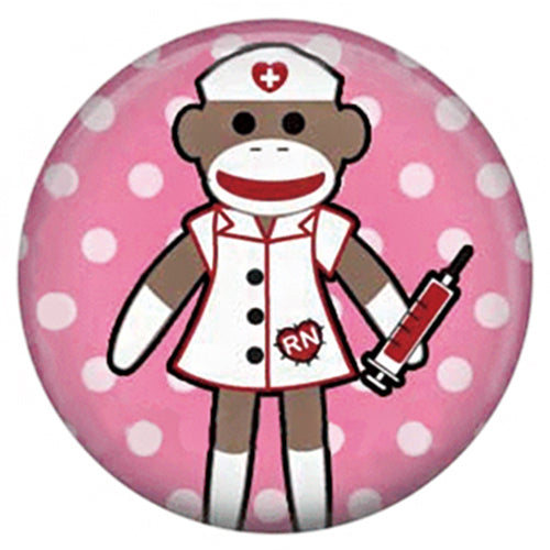 Sock Monkey Nurse Snap