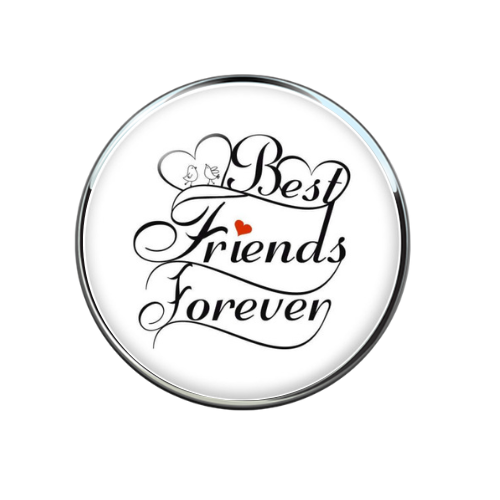 Best Friends Forever 20MM Glass Print Snap