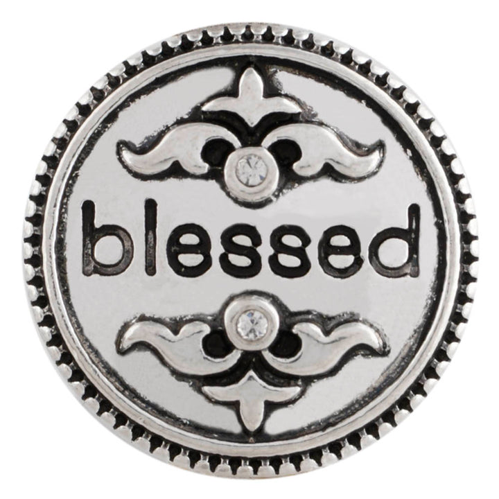 Antique Silver Plated Blessed Snap Jewelry Charm 20MM