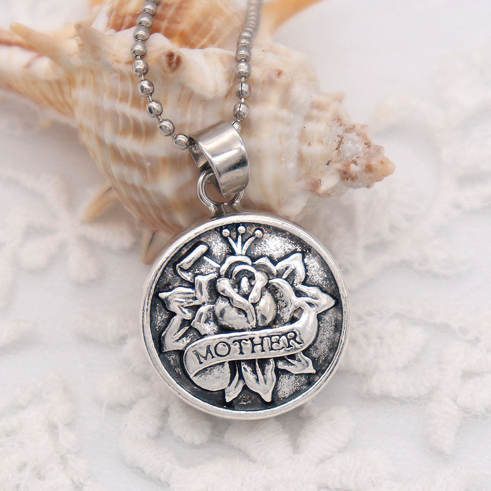Antique Silver Plated Mother Rose Tattoo Design 20MM Snap Jewelry Charm