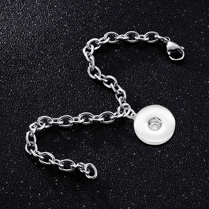 Stainless Steel Chain Snap Jewelry Bracelet Fits 20MM Snaps