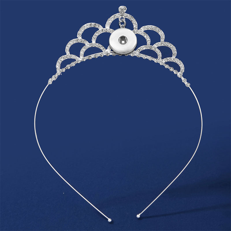 Rhinestone Tiara Headband, Qunceanera crown, Wedding Hair Accessory, Sweet 16 Crown, Snap Jewelry Charm