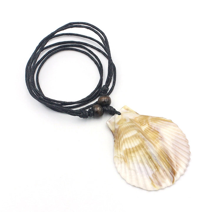 Adjustable Seashell Snap Necklace Acrylic