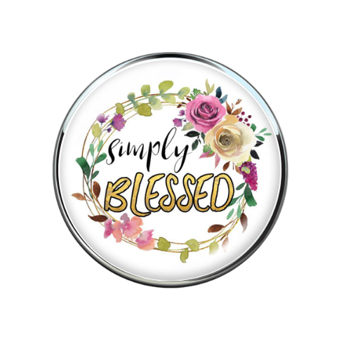 Simply Blessed 20MM Glass Snap