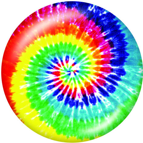 Rainbow Tie Dye Swirl Pride LGBT Painted Enamel 20MM Snap