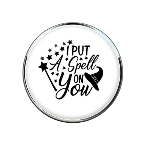 I Put a Spell on You 20MM Print Glass Snap Jewelry Charm