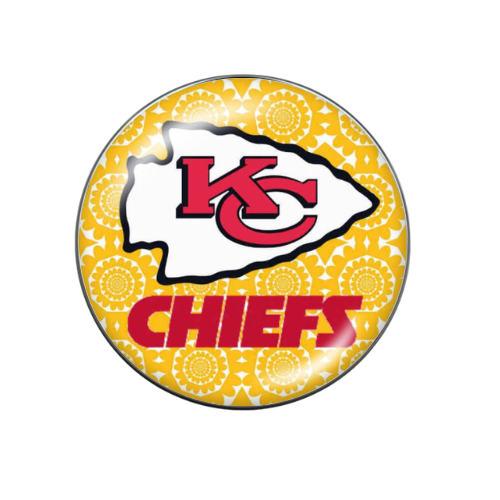 Kansas City Chiefs Football Print Glass Snap Jewelry Charm 20MM