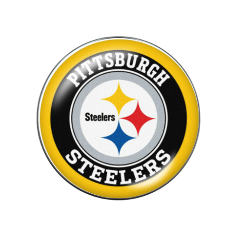 Pittsburgh Steelers Football Print Glass Snap Jewelry Charm 20MM