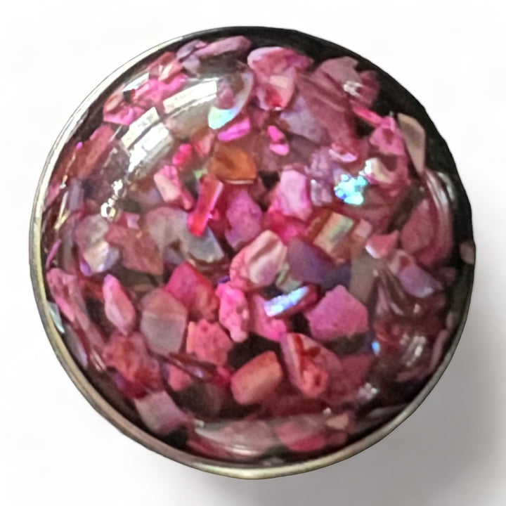 Opalescent Shell Chips in Resin 18MM Snap for Interchangeable Jewelry & Accessories