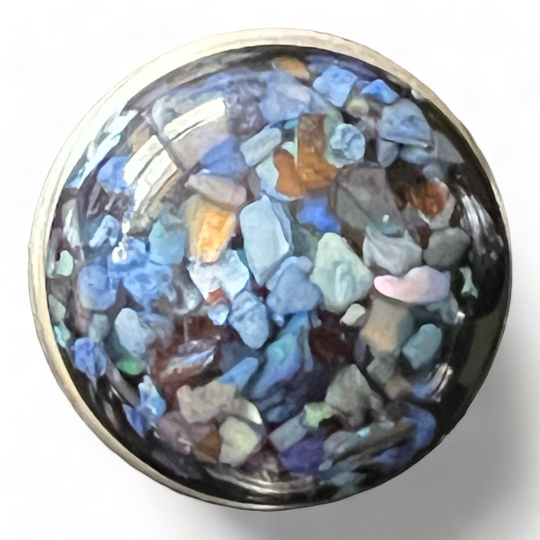 Opalescent Shell Chips in Resin 18MM Snap for Interchangeable Jewelry & Accessories