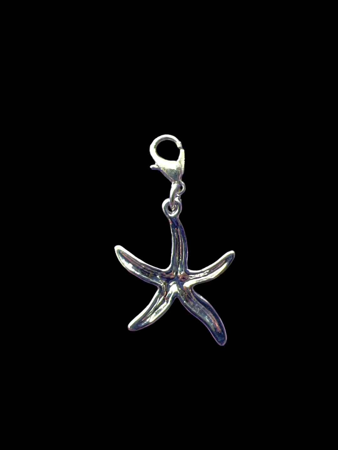 Silver Plated Starfish Charm Lobster Clasp Clip