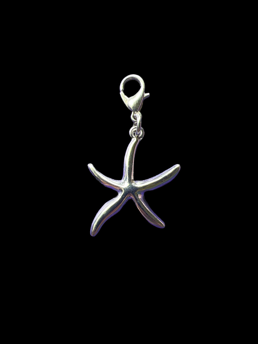 Silver Plated Starfish Charm Lobster Clasp Clip