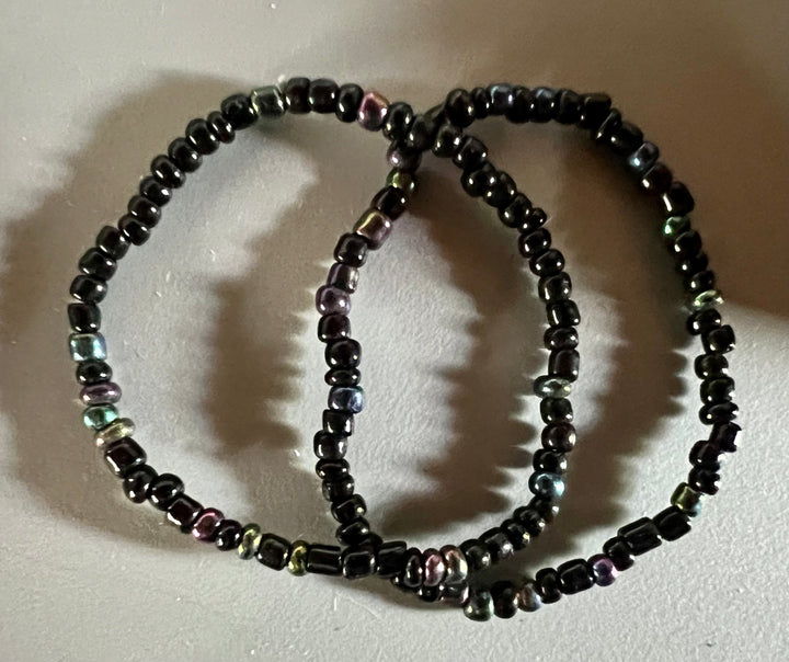 Stretch bracelet set of 4 with bonus earrings