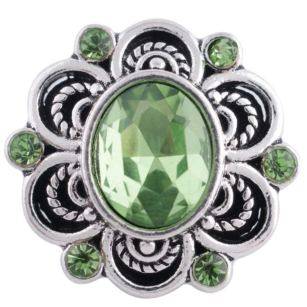 20MM August Birthstone Peridot Rhinestone Snap – Lilleau Fashion Boutique
