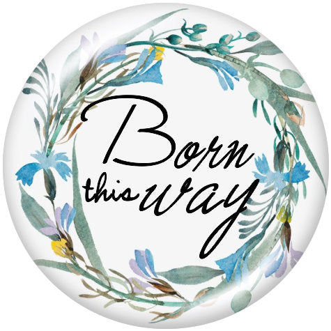 20MM Born This Way 20MM Glass Print Snap - Snap