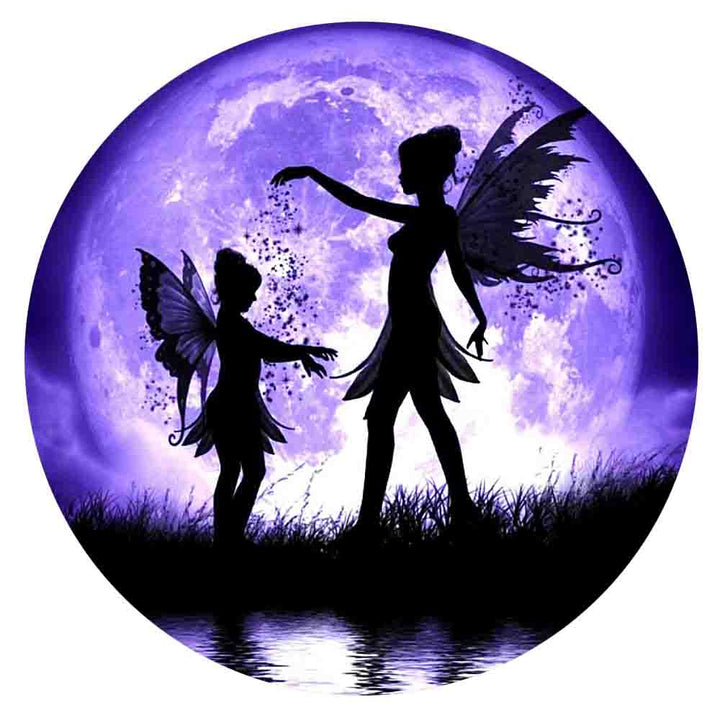 20MM Fairy Mother and Daughter Purple Painted Ceramic Snap -