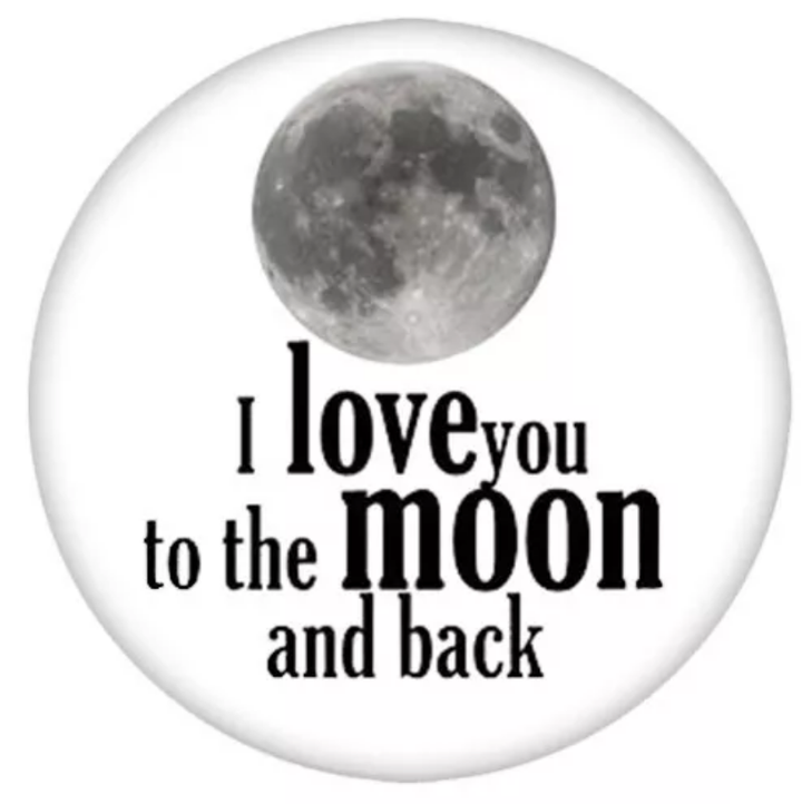 20MM I Love You to the Moon and Back Painted Ceramic Snap -