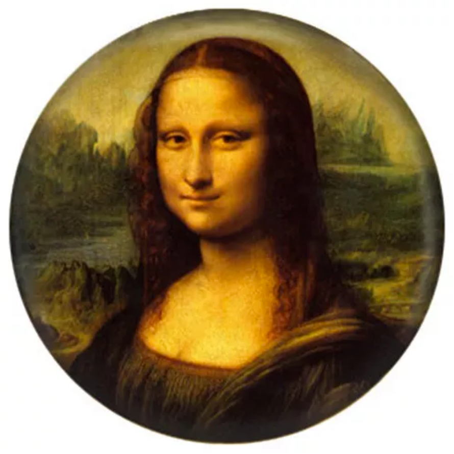 20MM Mona Lisa Painted Ceramic Snap - Snap