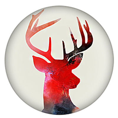 20MM Painted Ceramic Buck Deer Snap - Snap