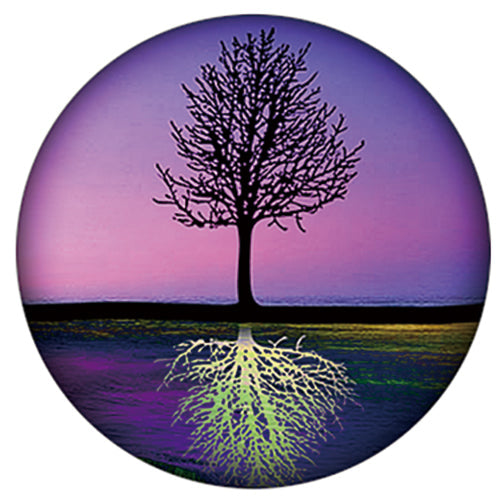 20MM Tree in Purple Reflection Painted Ceramic Snap - Snap