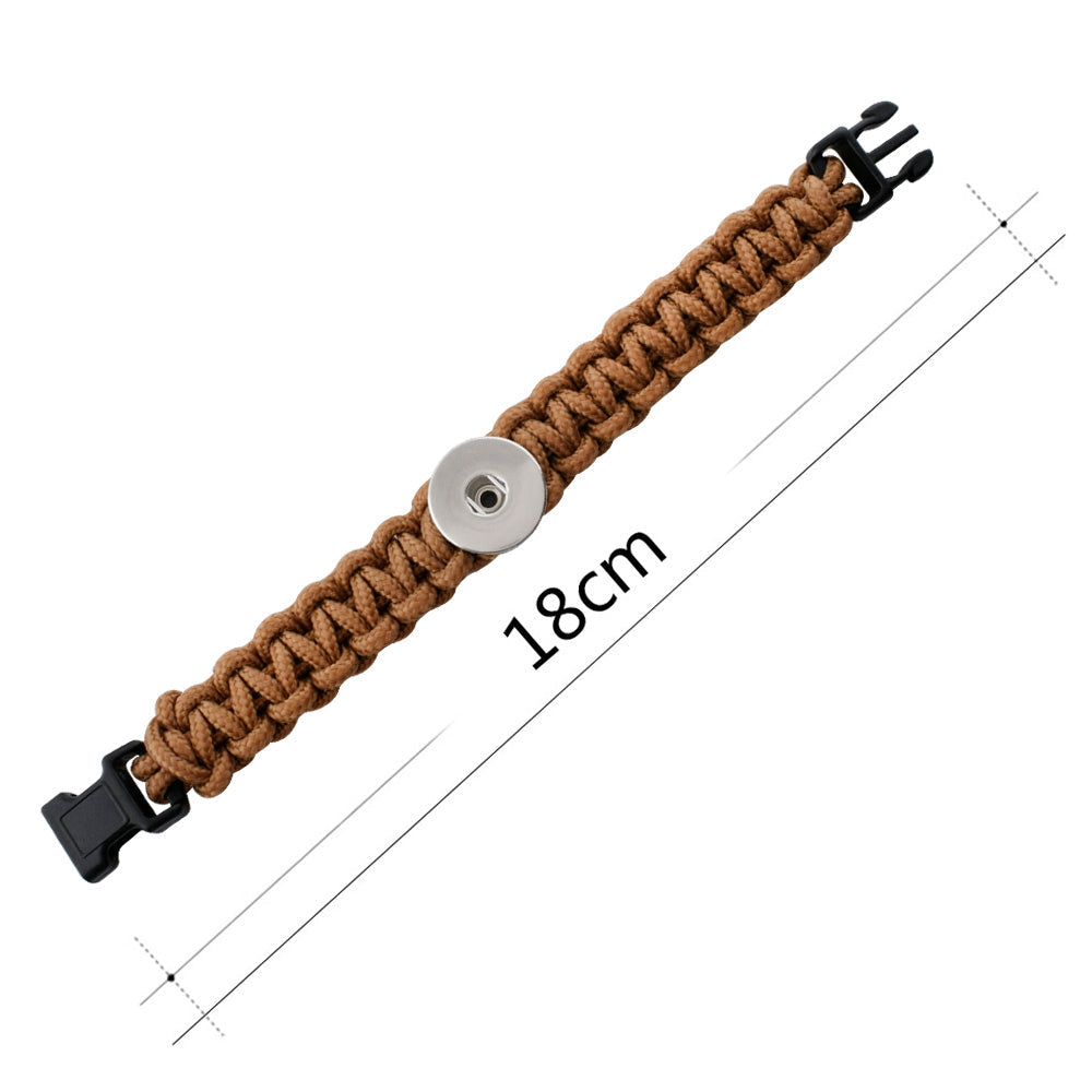 7 Handmade Brown Lifesaving-type Rope Line Snap Bracelet -