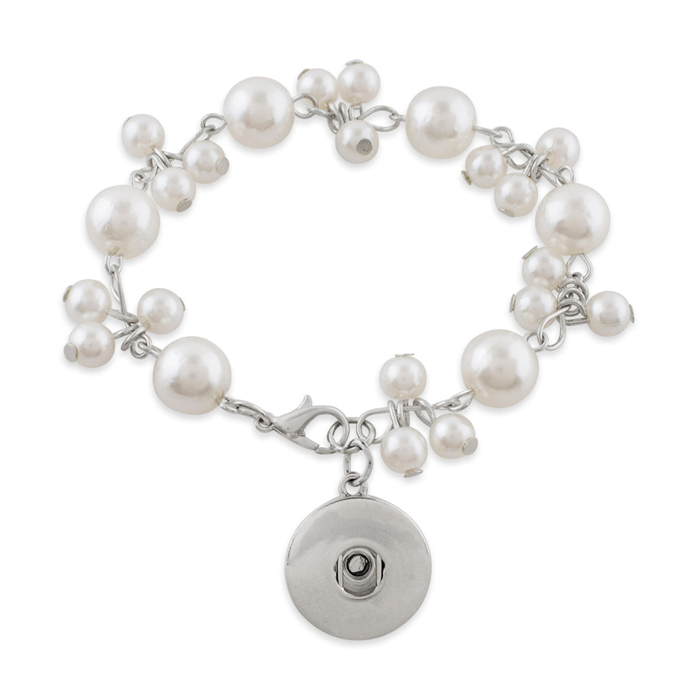 8.5 Dangle Snap Pearl Bracelet - Snap Bracelet