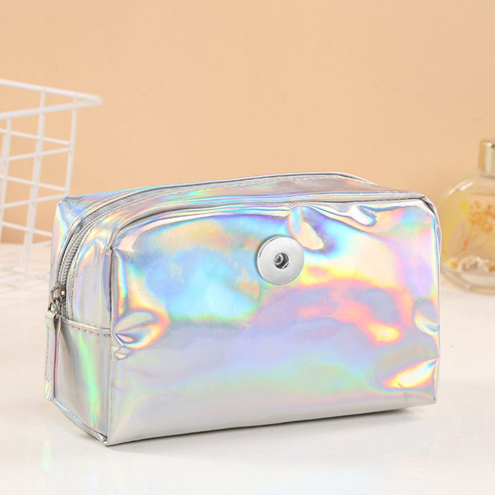 Waterproof Rainbow Cosmetic Bag Fits 18mm Snap