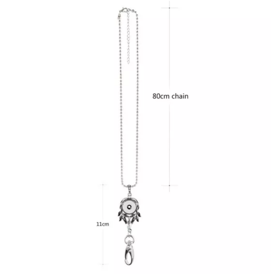ID Snap Necklace Badge Holder w/ 32" Ball Chain
