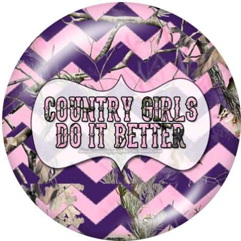 Country Girls Do it Better 20MM Glass Print Snap - Snap