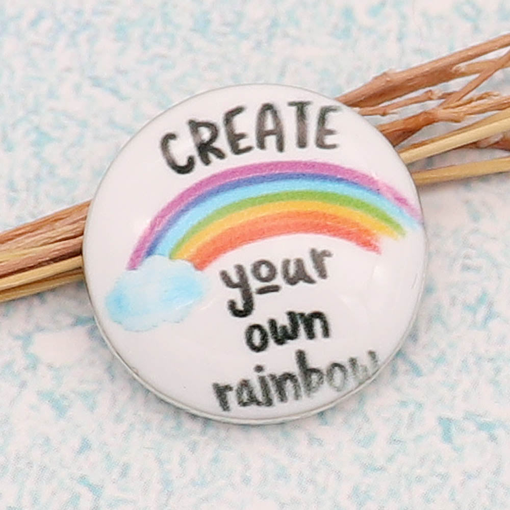 Create Your Own Rainbow Painted Ceramic Snap - Snap
