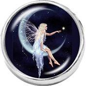 Fairy on Moon Reaching for the Star 20MM Glass Print Snap -