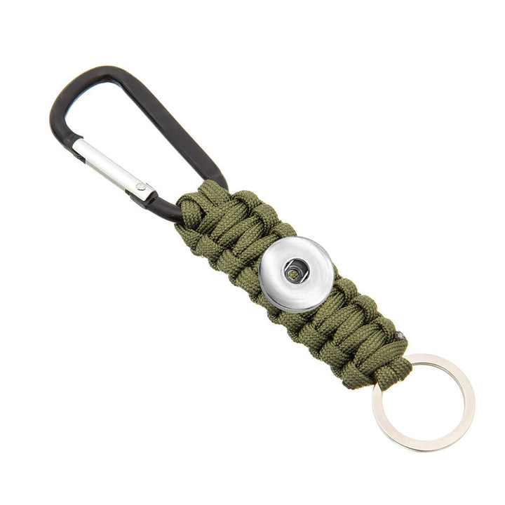 Hand-Woven Survival Carabiner Snap Key Chain with 7-Core