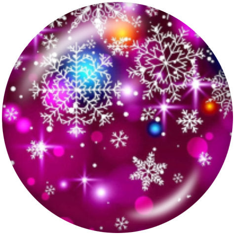 Handmade 20MM Magenta Snowflakes & Ornaments Christmas Ball