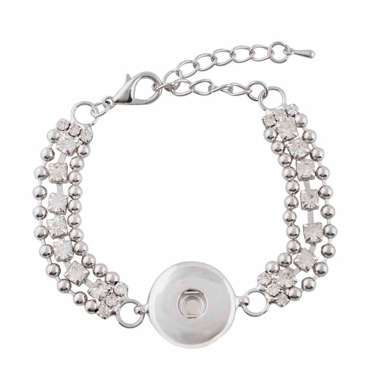 Rhinestone Double Chain Snap Bracelet/Anklet - Snap Bracelet