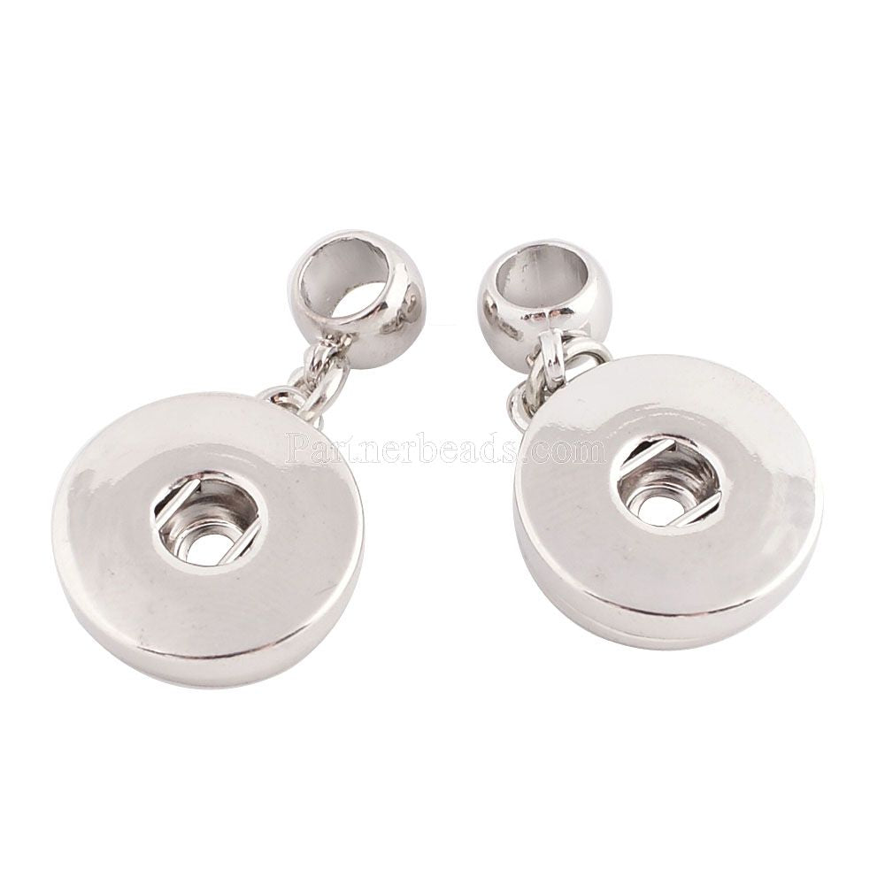 Silver Dangle Snap Charm for Charm Bracelet/Necklace