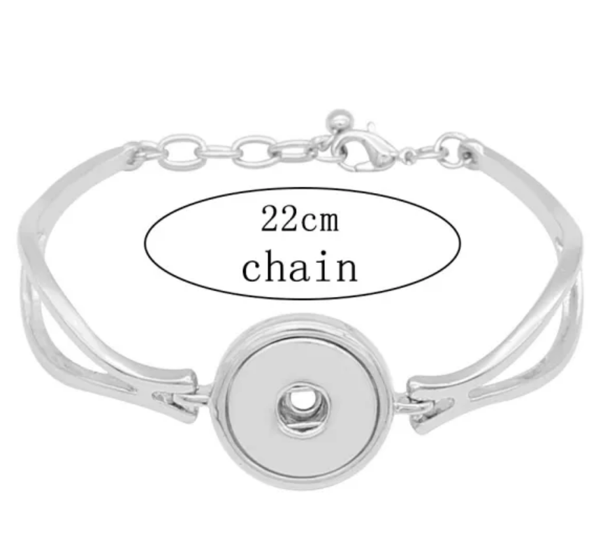 Silver Soft Waves Snap Bracelet - Snap Bracelet