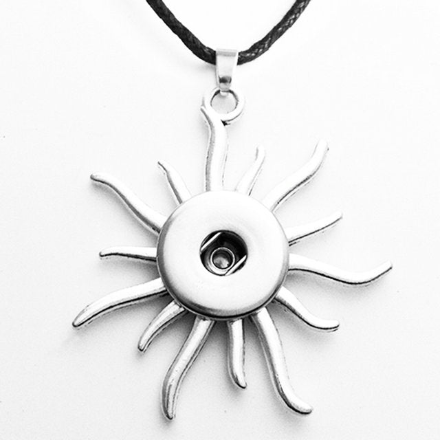 Silver Sun Snap Necklace - Snap Necklace