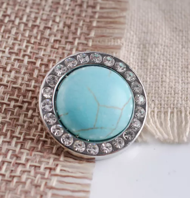 Turquoise and Crystal Snap